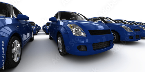 Illustration: Blue Car Array Blue Car Array