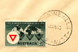 Canceled australian stamp Canceled australian stamp
