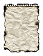 Old sheet of paper with burnt edges Old sheet of paper with burnt edges