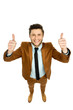 Businessman with thumbs up