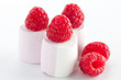 Marshmallow and raspberry