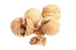 walnuts isolated on white background