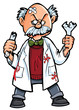 Cartoon professor ready to fight Cartoon professor ready to fight
