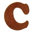 Leather alphabet. Leather textured letter C Leather alphabet. Leather textured letter C