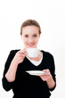 Woman Drinking Coffee Woman Drinking Coffee