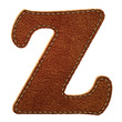 Leather alphabet. Leather textured letter Z Leather alphabet. Leather textured letter Z