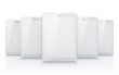 White tablets on white background