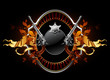 sheriff star with guns ornate frame sheriff star with guns ornate frame