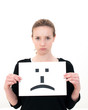 sad emoticon face sign