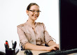 smiling business lady in an office