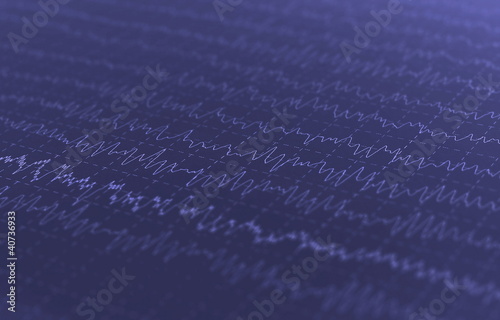 Illustration: wave oscillations, brain waves on encephalogramme wave oscillations, brain waves on encephalogramme