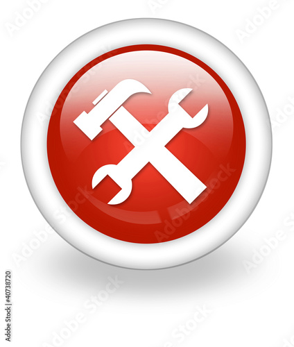 Illustration: Light Red Icon "Tools" Light Red Icon "Tools"