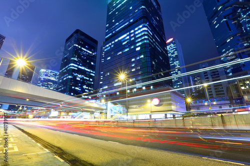 Photo: night traffic in city night traffic in city