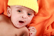 Yawning Baby with a Yellow Hat Yawning Baby with a Yellow Hat