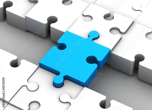 Illustration: puzzle bridge puzzle bridge