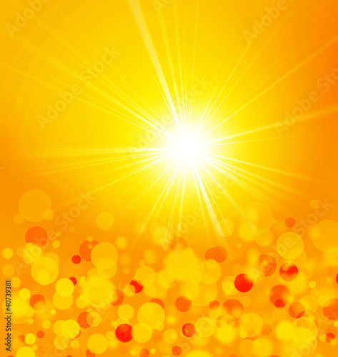 Illustration: summer sun rays summer sun rays