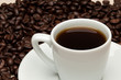 Close-up of a cup of hot coffee