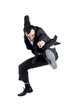 jumping businessman