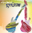 abstract musical guitar. vector illustration