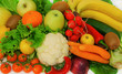 Fresh and healthy fruits and vegetables
