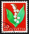 Postage stamp Switzerland 1961 Lily of the valley, Convallaria M