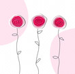 Floral card with roses