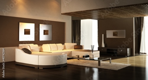 Illustration: Modern Luxury Loft / Apartment Architecture Interior Modern Luxury Loft / Apartment Architecture Interior
