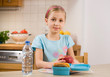 girl with lunch box
