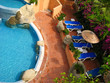 Beautiful hotel with clear,blue pool-view from the top