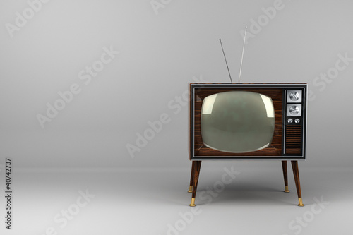 Illustration: Wood Veneer Vintage TV Wood Veneer Vintage TV