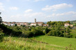 Village surrounded by greenery