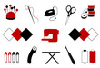 Quilting, Patchwork, Sewing Icons