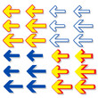 Sticker with an arrow. Vector illustration. Sticker with an arrow. Vector illustration.