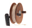 Old fishing reel of wood. Old fishing reel of wood.