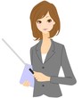ビジネスウーマン　指示棒