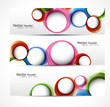 abstract modern website banner set vector