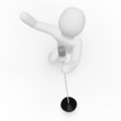 Illustration: Sänger mit Mikrofon 3d Charakter Sänger mit Mikrofon 3d Charakter
