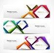 abstract modern website banner set vector design