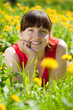Happy woman in meadow Happy woman in meadow