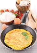 omelette in pan