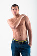 Shirtless man