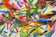 Mixed pencil shavings - backround colorfull