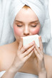 Woman with soap