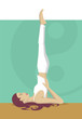 Vector: Yoga Candle Pose Yoga Candle Pose