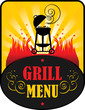 Grill Menu, vector illustration