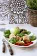 Photo: Baked chicken breast with strawberry and spinach Baked chicken breast with strawberry and spinach