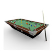 3d Billiards pool table with balls,chalk and cue-stick 3d Billiards pool table with balls,chalk and cue-stick