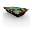 3d Billiards pool table with balls,chalk and cue-stick 3d Billiards pool table with balls,chalk and cue-stick