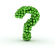 Foto: Question mark , alphabet of green apples Question mark , alphabet of green apples