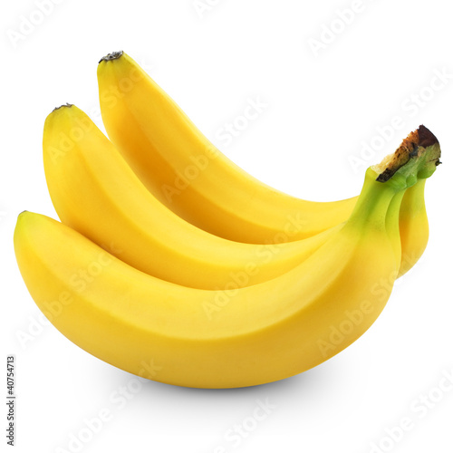 Photo: Bunch of bananas isolated on white background Bunch of bananas isolated on white background